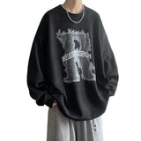 Men Hoodie Sweater Men's High Street round Neck Top Spring and Autumn Couple Wear