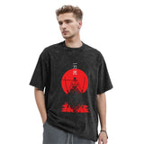 Roronoa Zoro Washed T-Shirt Men Santoryu Zoro Y2K Funny Cott