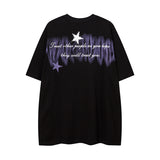 Men T Shirt Street Graffiti Short Sleeve T-shirt Men and Women Couple Loose Hip Hop