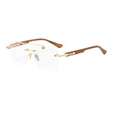 CHH Chrome Hearts Glasses Versatile Vintage Perforated Frameless Toad Mirror Myopia Glasses Frame
