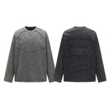 Unisex long-sleeved shirt autumretro round neck