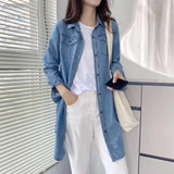 Women T-shirt Denim Shirt Women's Long Sleeve Shirt