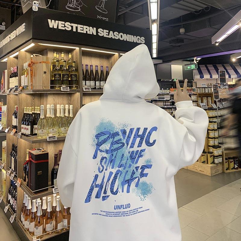 Men Hoodie Men's Hooded Autumn High Street West Coast Clothes Spring and Autumn