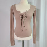 Women Long Sleeve Shirt Waist-Controlled Top Women's Spring