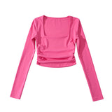 Women T-Shirt Long Sleeve T-shirt Female Autumn Slimming Bottoming Top