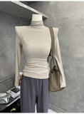 Women Long Sleeve Shirt Spring and Autumn Slim Fit Slimming