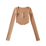 Women T-Shirt Long Sleeve T-shirt Summer Women's Fashion Casual round Neck