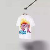 Men T-shirts Travis Scott Cactus Jack x Utopia Utopia Joint Fire Dog Short Sleeve T