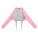 Women Hoodie Autumn Stitching Letters Printed Long-Sleeved Top