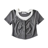Women T-Shirt Summer Short Sleeve round Neck Women's T-shirt