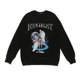 Men Long Sleeve Shirt Vintage Floral Print Long Sleeves T-shirt Men Loose Bottoming Top