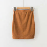 Women Skirt Crew Neck Slim-Fit Short Long Sleeve T-shirt Spring and Summer Suit