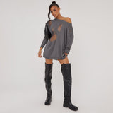 Women's Desses Knitted Dress Autumn Women's Long-Sleeved Skirt