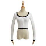 Women T-Shirt Bottoming Shirt Autumn and Winter Women's Short T-shirt Thread Top