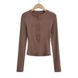 Women T-Shirt Tight Long-Sleeved Top Women's Spring Slimming T-shirt
