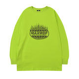 Men Long Sleeve Shirt Logo round Neck Long Sleeve T-shirt Men and Women Street Hip Hop Couple