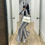 Woman Dresses Women's Spring round-Neck Long-Sleeved Dress