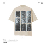 American vintage street T-shirt pure cotton retro men's and women's summer loose