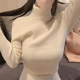 Women Long Sleeve Shirt Short Autumn and Winter Knitwear Sweater