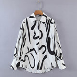 Women's T-Shirt Autumn Fashion Printed Long-Sleeved Shirt Women's Casual