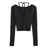 Women T-shirt Spring Long Sleeve T-shirt Bottoming Shirt Top