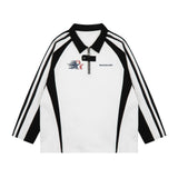 Men Hoodie Lapel Sports Sweater Men's Spring and Autumn Long Sleeve Loose Polo Shirt Pullover Top