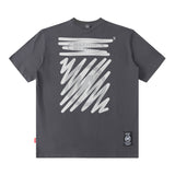 Men's T Shirt Letter Print Short-Sleeved T-shirt Men's and Women's Vibe Style Loose Top