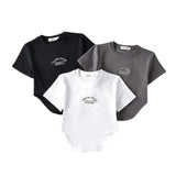 Women T-Shirt Spring/Summer Embroidered Short Sleeve Fashion Casual Short T-shirt