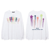 Men Long Sleeve Shirt Printed Couple Long Sleeve T-shirt Loose Bottoming Top Men and Women
