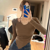 Women's Long Sleeve Shirt Women's Slim Hem Long Sleeve