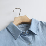 Women T-shirt Denim Shirt Women's Summer Loose Short Sleeve