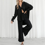 Jungle Print Maxi Dress Fall Fashion Suit Two-Piece Set