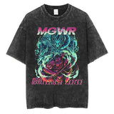 Mens Vintage T Shirt Streetwear Harajuku Japan