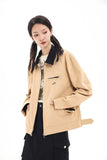 Unisex Jacket Fall Color-Blocking Zip Jacket Women's