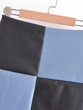 Women Skirt Spring and Autumn Short Stitching Skirt High Waist