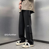 Men Sweatpants Casual Pants Men's Summer Drooping Straight Loose