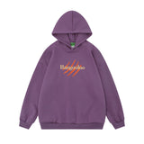 Men Hoodie Simple Embroidered Letter Hooded Sweater