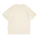 Men's T Shirt Letter Print Short-Sleeve T-shirt Men's and Women's Retro Loose round Neck