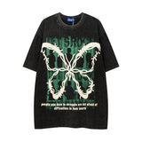 Men's T Shirt Printed Short-Sleeved T-shirt Men's and Women's Retro Hip Hop Loose