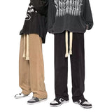 Men Sweatpants Men's All-Matching Fashion Brand Straight Loose Wide-Leg Pants Hong Kong Style