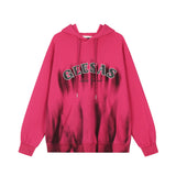 Men Hoodie Paste Cloth Embroidery Letter Inkjet Hooded Sweater