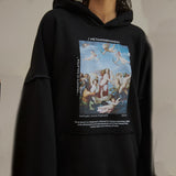 Women Sweatshirt Vintage Printed Sweater Women's Winter Loose Hooded