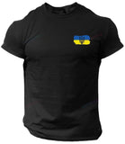 Classic Ukraine Trident Flag Coat of Arms Military Men