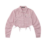 Women Long Sleeve Shirt Women's Autumn Leisure Contrast Color Lapels Shirt