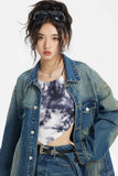 Unisex Jacket Autumn Washed Denim Jacket Coat Women's Clothing