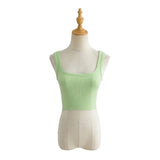 Women Camisole Summer Sling Square Collar Slimming Top