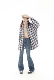 Unisex Jacket Autumn Plaid Loose Shirt