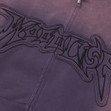Men Hoodie Inkjet Gradient Printing Hooded Jacket Autumn and Winter Loose Embroidered Letters Zipper Cardigan Sweater