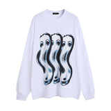 Men Long Sleeve Shirt Printed Long Sleeve Bottoming T-shirt Men and Women Retro