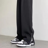 Men Sweatpants Straight Sweatpants Men's Summer Loose Fashion Brand Zipper Casual